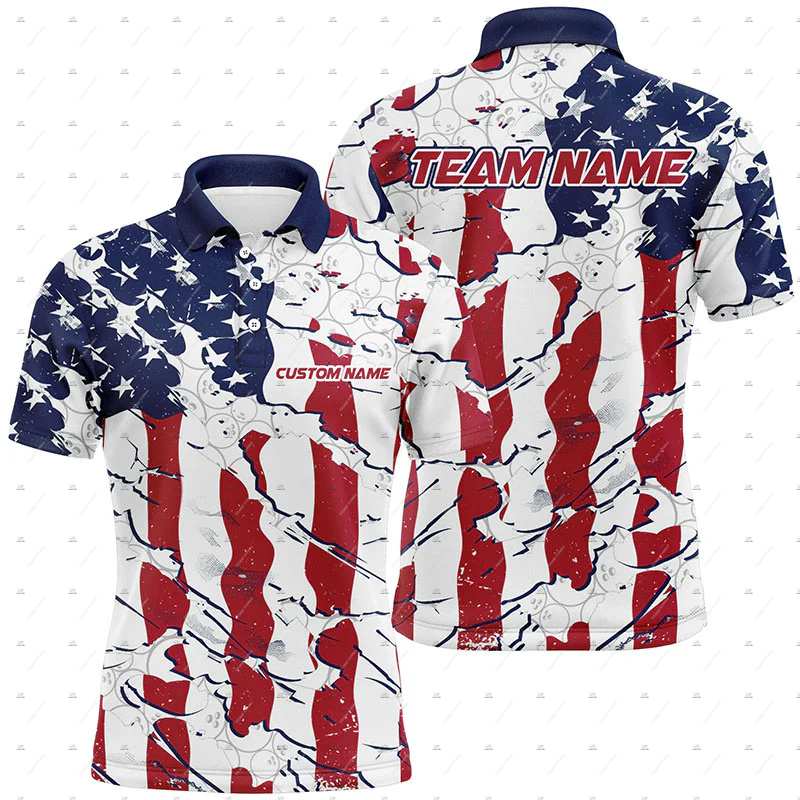 Custom Name Bowling Skull Flam - Short Sleeve Bowling Shirt Retro recension och pris