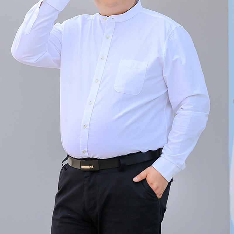 Autumn New Korean Shirt S-10XL - Mandarin Collar Formal Shirt Slim Fit recension och pris