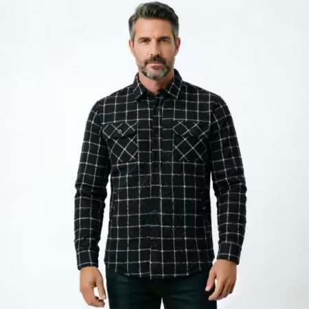 2026 Autumn and Winter Long Sl - Flannel Plaid Shirt Heavy Weight recension och pris