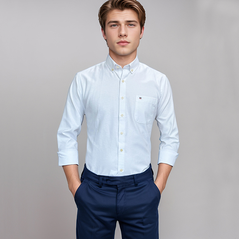 Men's 100% Cotton Shirt Long S - Oxford Cotton Casual Shirt Business recension och pris