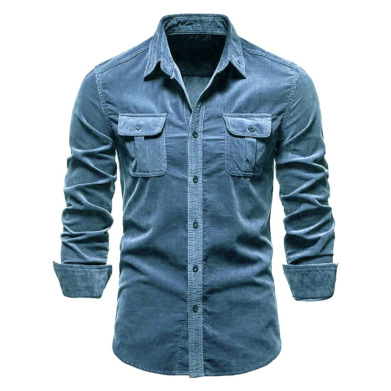 Men's New Corduroy Shirt Cotto - Corduroy Button Up Shirt Men recension och pris
