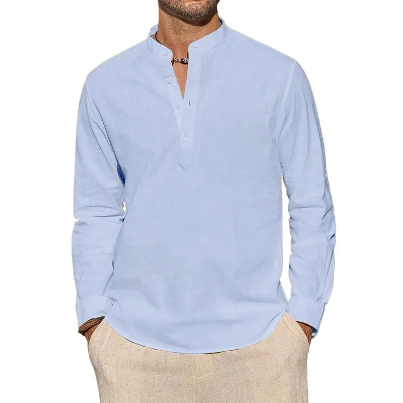 Men's Long Sleeve T-Shirts Cas - Mens Linen Shirt Long Sleeve recension och pris