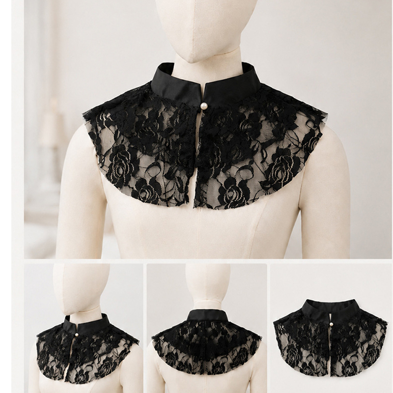 Elegant Lace Floral False Coll - Shirts recension och pris